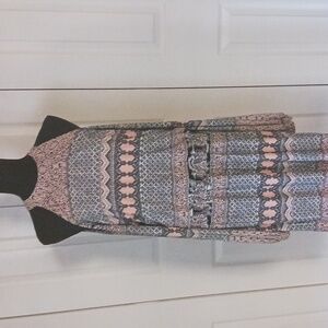 💛Cato Printed Cold Shoulder Dress